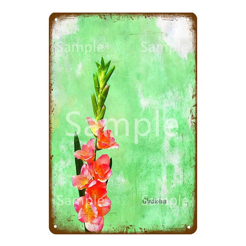 Enjoy Our Garden Kitchen FLowers Metal Tin Sign Farmhouse Home Retro Wall Painting Art Decor Beer Wine Farm Party Poster YL