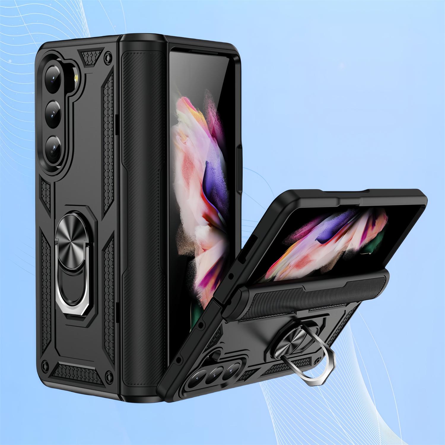 

Чехол-подставка для телефона Samsung Galaxy Z Fold 6 Fold5 Fold6 Fold 5 5G Прочные аксессуары для мобильных телефонов Защитные чехлы for Galaxy Z Fold 5 чёрный