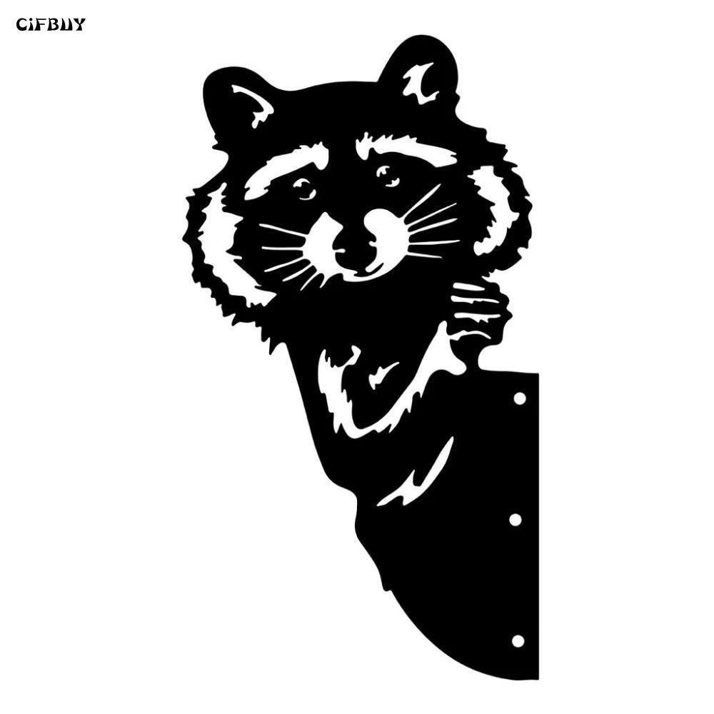 Raccoon Head Metal Art Wall Decoration Outdoor Garden Party Decor