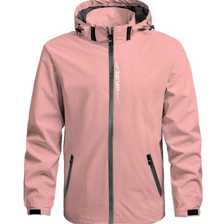 Unisex Trendy 3-in-1 Outdoor Jacket: Detachable Hood, Windproof & Waterproof, Ideal for Mountaineering.