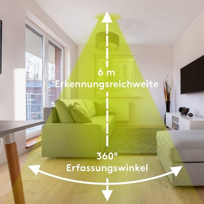 Détecteur de mouvement plafond - AIMOONSA - intégré - 360° - portée 8 m - infrarouge