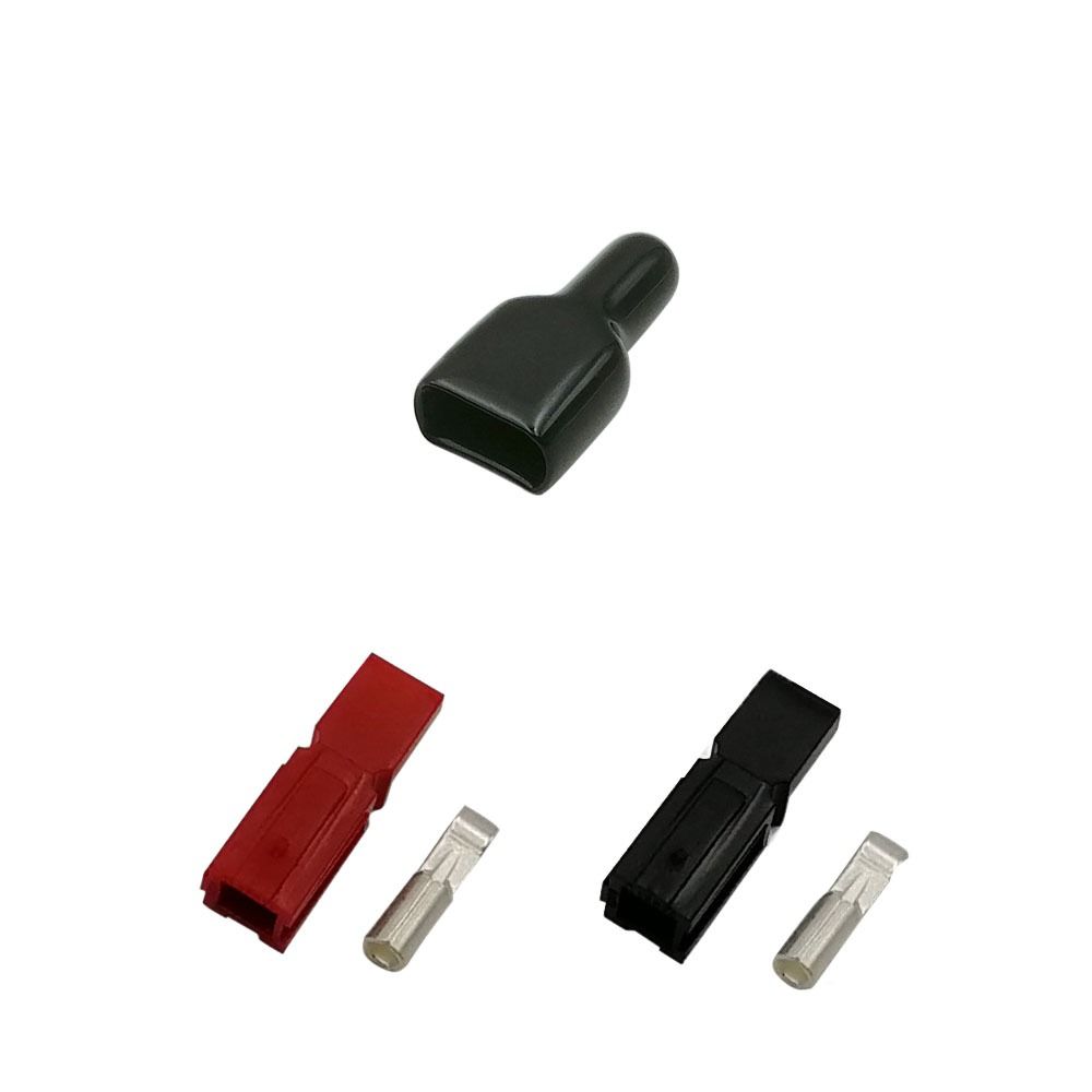 For Anderson Styles Connector 30AMP Plug Rubber Black UPS Power Plug 600V Photovoltaic Systems High Current Connector