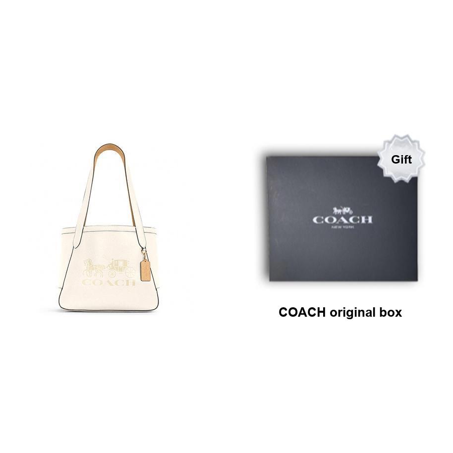 

New COACH Leather Tote Bag, Shopping Bag, Handbag, Shoulder Bag Women s Ecru C4062-IMSQQ 27.4*11.4*22.9CM