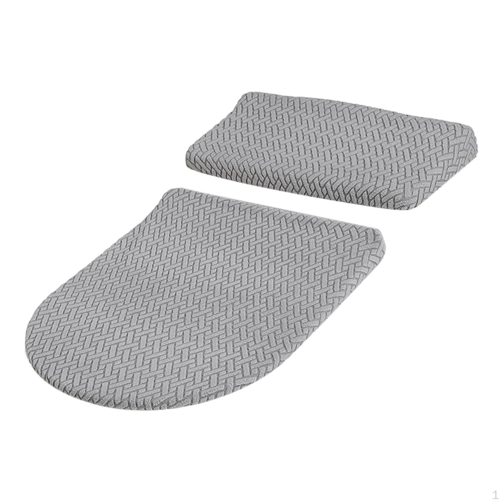 

Decorative, Elastic Toilet Seat And Cistern Lid, Direct Replacement, Practical Washable. светло-серый