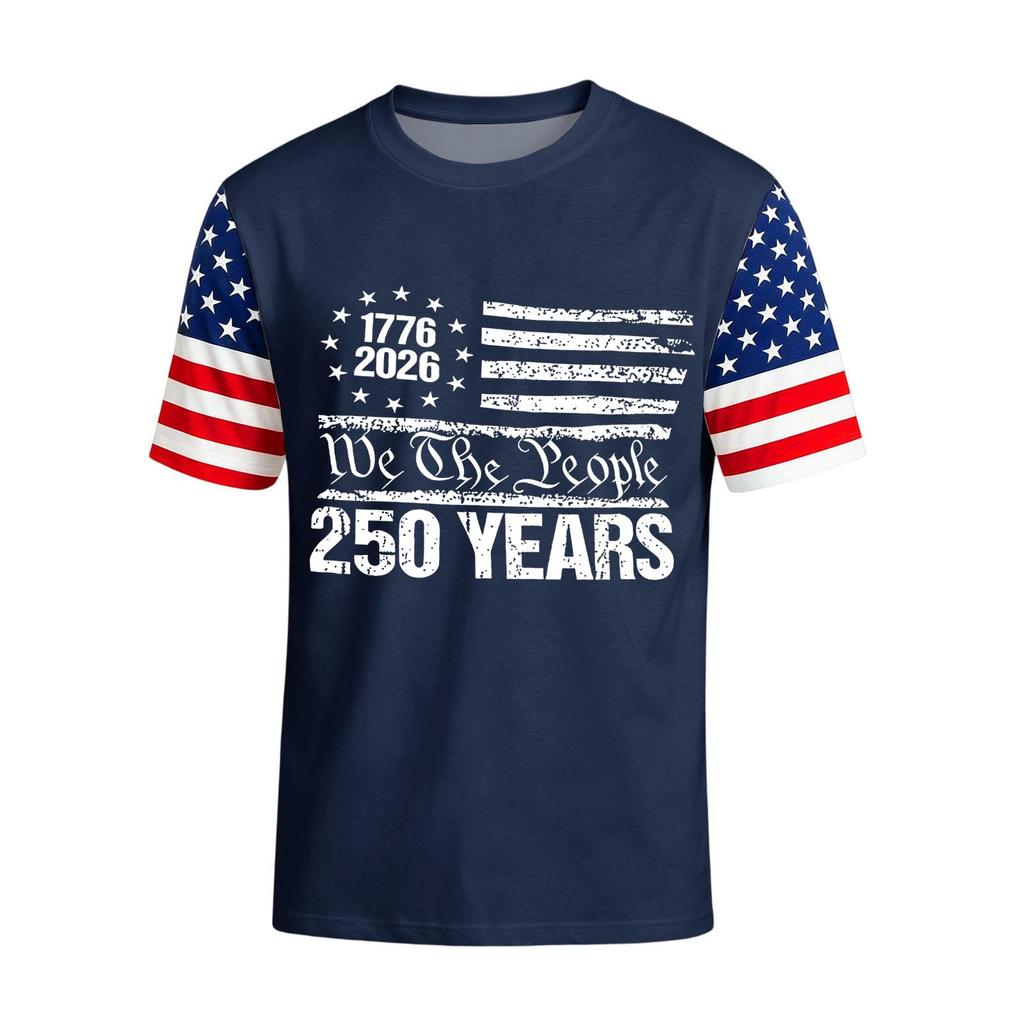 Men's Casual Round Neck Lightweight Breathable Short-Sleeve Top