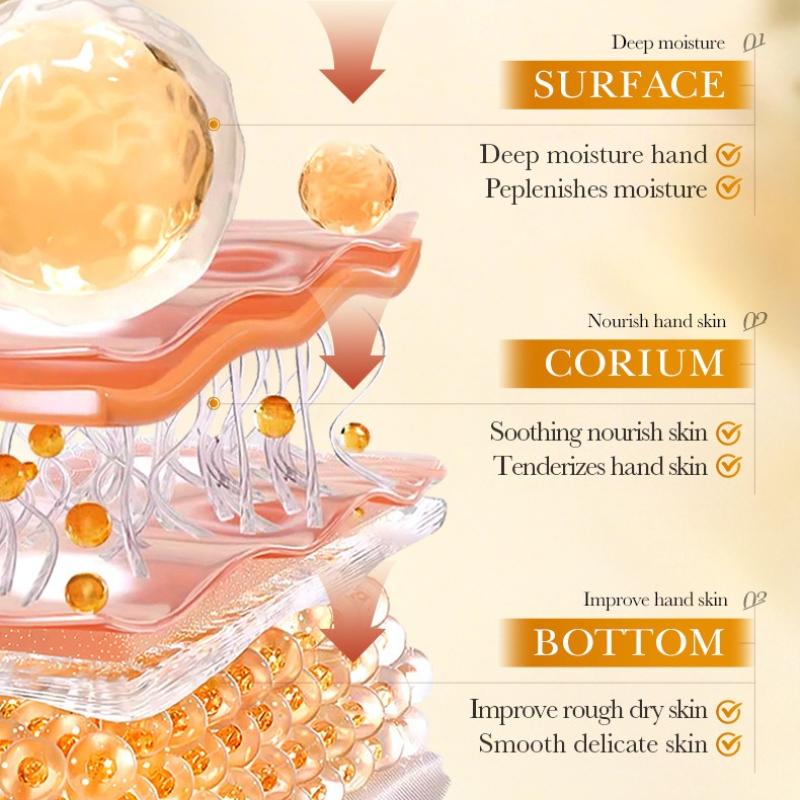 3pcs Coconut Cake Moisturizing Smooth Hand Mask 40ml Autumn and Winter Hand Care Anti-Dry and Cracked Skin Care Products