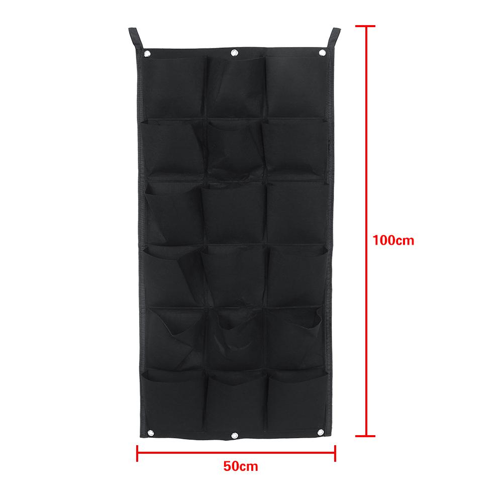 Pocket Vertical Felt Garden Plant Grow Container Bags Wall Hanging Planter 18  Pocket 100*50CM