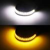 White/Amber Switchback LED Fork Turn Signal DRL Light Strips For Motorcycle 2x