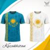 2026 Nouveau T-shirt de Football Imprimé Style Ethnique Kazakhstan Hommes Respirant Séchage Rapide Maillot de Football Unisexe Street Col Rond Haut