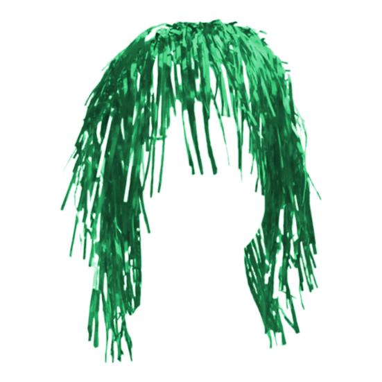 

Фольгована мішура перука металізована маскарадна блискуча перука 80-х диско косплей вечірні аксесуари реквізит для фотобудки для дорослих зелений