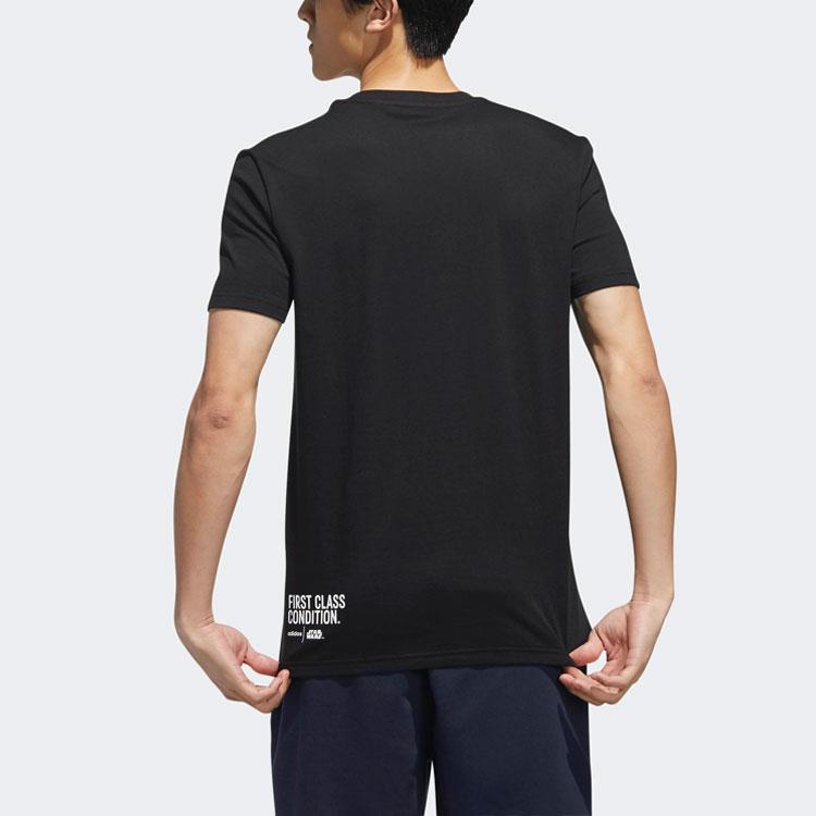 Adidas Round Neck Logo Short Sleeve T-Shirt Men Tops Black DW8168