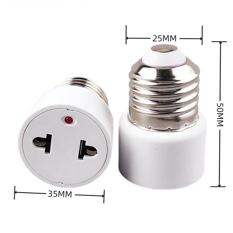 1Pcs Lamp Socket Us/Eu Without Light Practical White E27 Plug Bulb Holder Light Fixture Bulb Base Adapter Diy Accessories