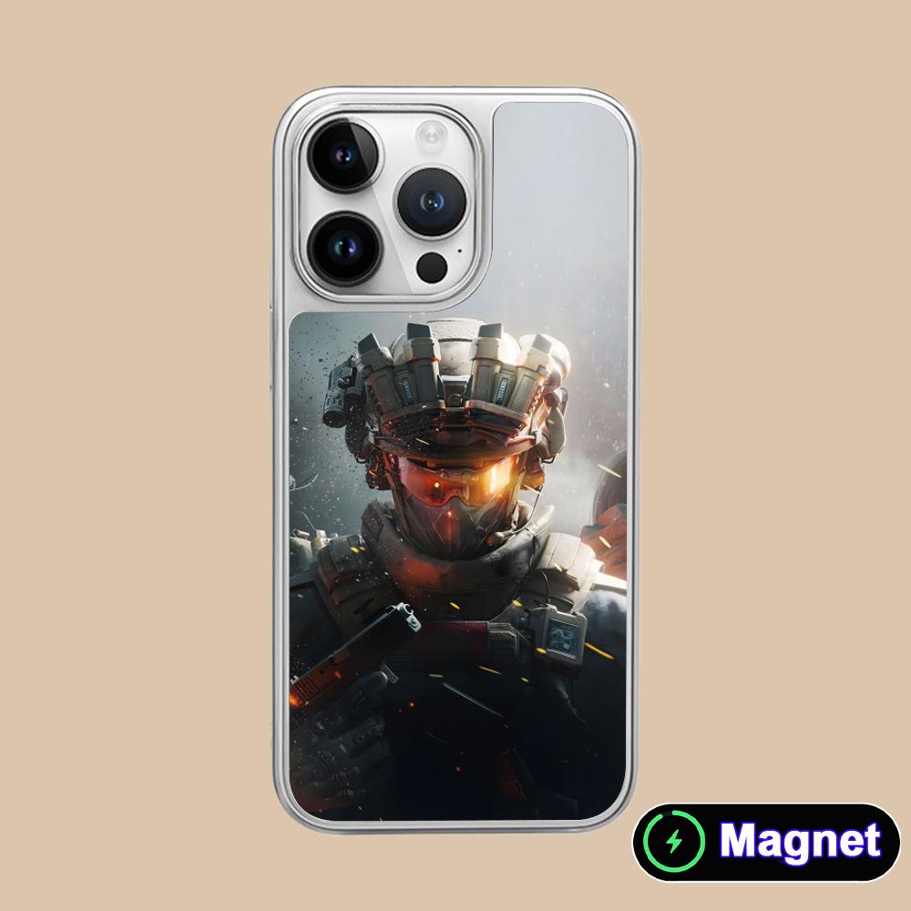 

Игровой чехол Delta Force с серебряным покрытием Magsafe для мобильного телефона iPhone 17 16 15 14 13 12 11 Air Pro Max Plus Цветная крышка iPhone 11
