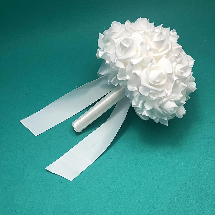 1 pure white rose bride bridesmaid wedding photography props simulated flower