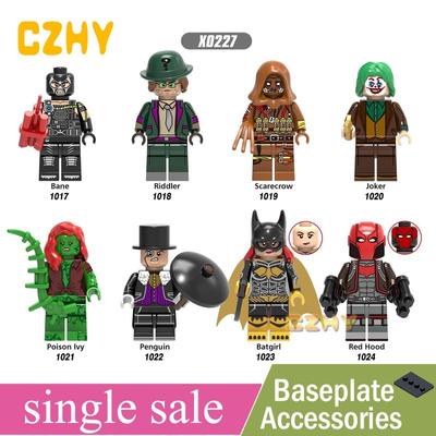 Minifigura DC Comics Batman Lego Minifiguras Coringa Espantalho Pinguim Peças Brinquedos X0227