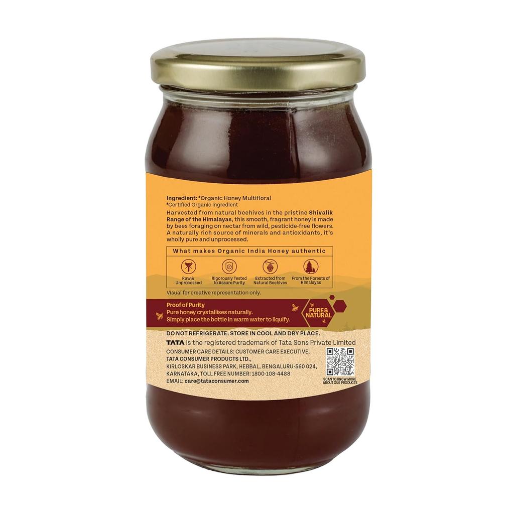 ORGANIC INDIA Himalayan Multi Floral Honey 500g Raw Unprocessed Natural Sweetener Nutrient-Rich Antioxidants