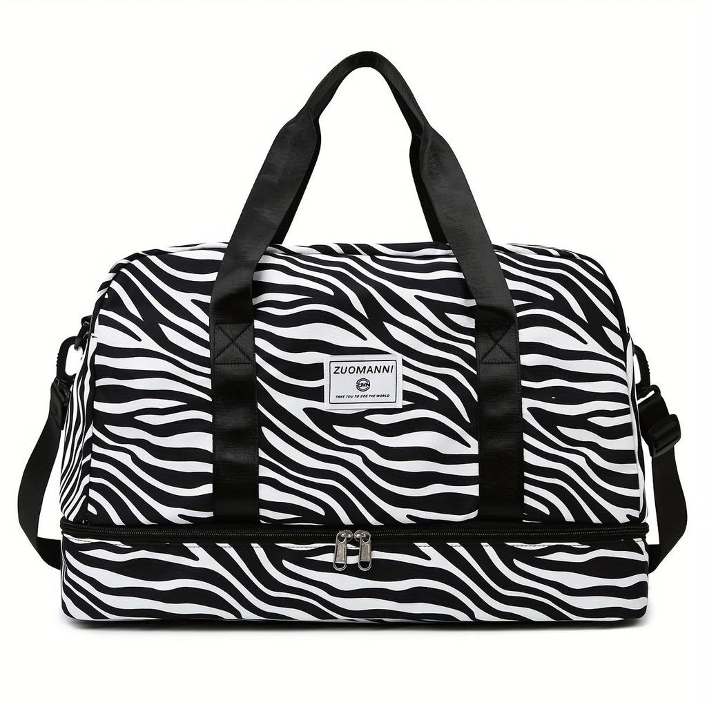 Borsa da Viaggio Stampata alla Moda Borsa da Viaggio di Grande Capacità Borse per Viaggi a Breve Distanza Stampa Leopardata Borse da Donna per il Tempo Libero Borse per la Conservazione delle Vacanze
