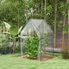 Greenhouse Cold Frame Hothouse, 90 cm x 90 cm x 145 cm, Transparent + Black