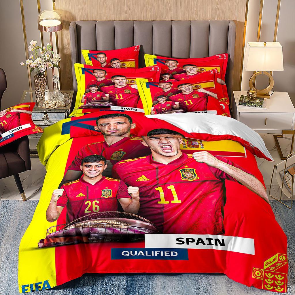 Home Textile Quilt Set Four-Piece World Cup Football 3D Printing Three-Piece Bedding