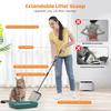Cat Litter Scoop 43 inch Metal Litter Scooper with Stainless Steel Long Handle, Upgraded Large Kitty Box Scooper Heavy Duty Deep Shovel for Fast