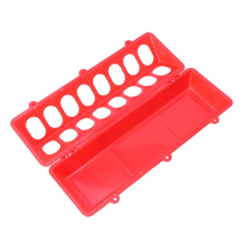 Thickened Bird  Food  Box Anti-throwing Design Convenient 3-hole Pressing Method Long Trough