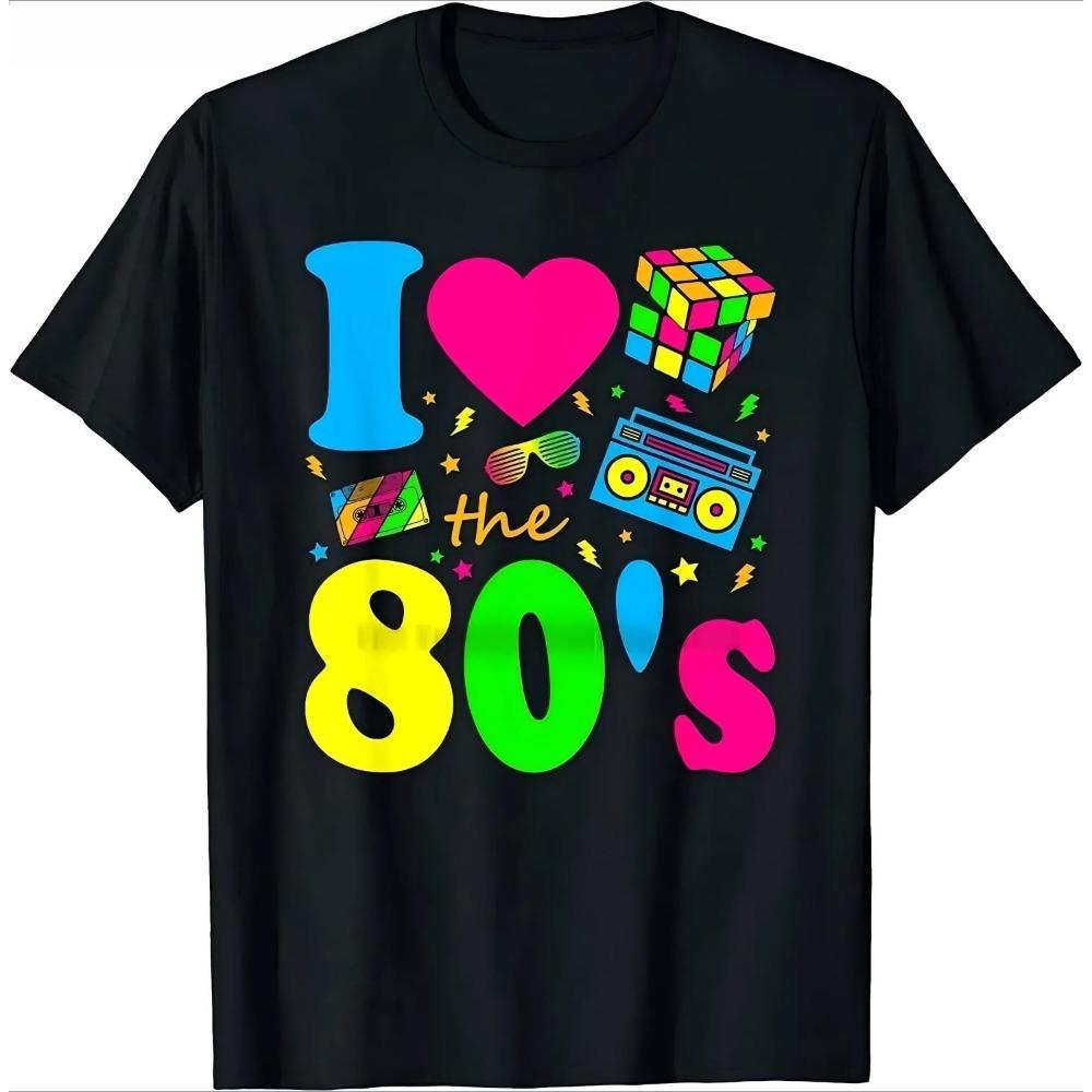 I Love the 80s Vintage Party T-Shirt Men Women Casual Summer Short Sleeve Harajuku Streetwear Top Funny Pure Tees