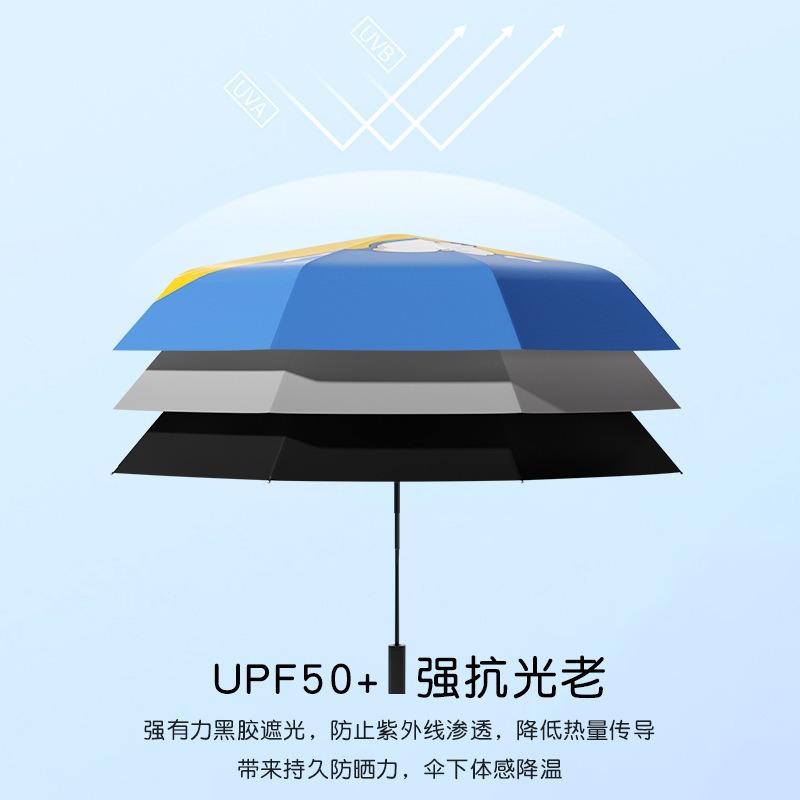 Skolesesong tegneserie søt barne paraply 6-12 år vær og regn parasoll stor solid manuell sammenleggbar paraply