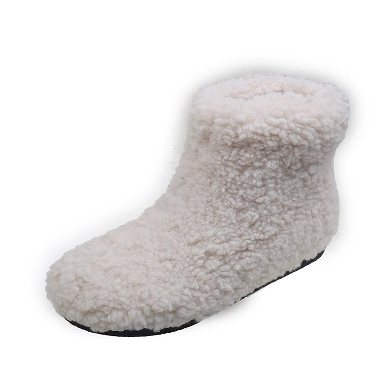 Fashion Winter New Furry Snow Boots Female Plush Padded Thickened Warm Cotton Shoes Casual Home Flat Bottom Comfortable Short Fur Botas