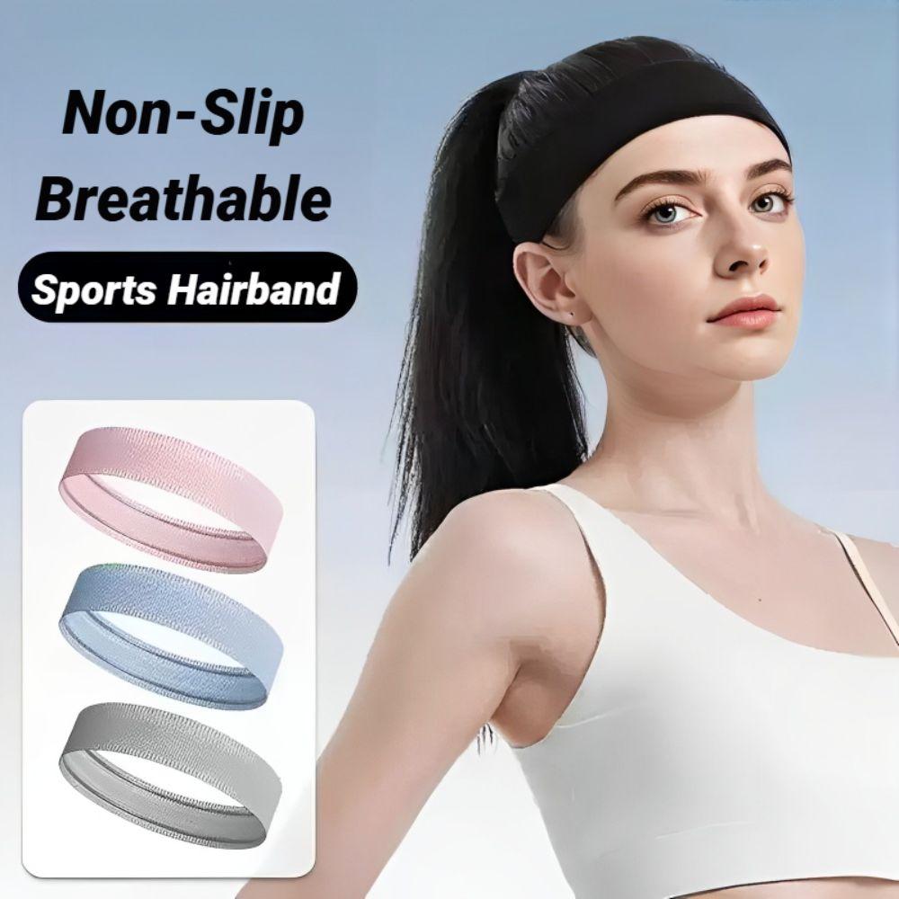 Seamless Elastic Sweatband Non Slip Moisture Wicking Fitness Headband Sweat Absorption Sports Headband Basketball Sports