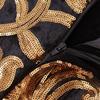 PYJTRL Mens Fashion Shiny Sequin Floral Pattern Pants Expandable Waist Trousers