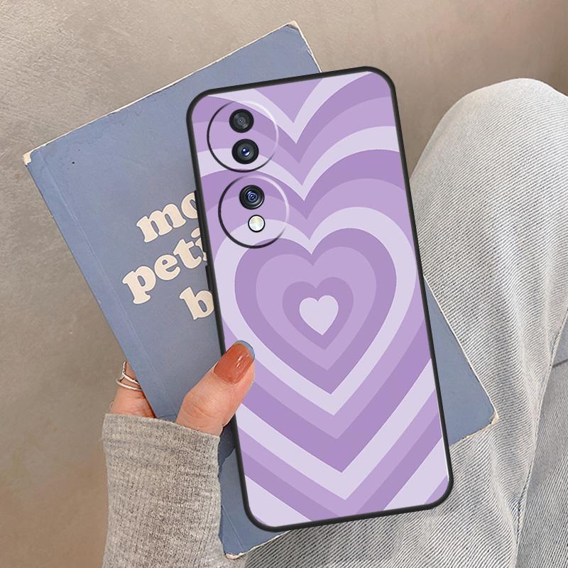 Latte Love Brown Heart Aesthetic Case For Honor Magic 8 7 6 5 Pro Cover For Honor 400 200 X9c X9b X9a X8a X8b 50 70 90 Lite