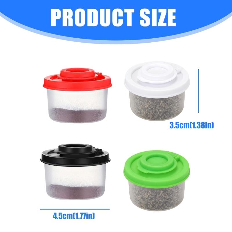 Pack Of 4 Small Plastic PP Seasoning Bottles With Tight Seal For Kitchen Camping And Travel