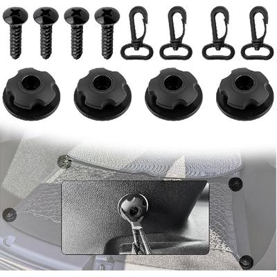 8PCS Elastic Cargo Net Hooks Kit,Automotive Cargo Nets Hook Kit with Screws for Fixing Car Cargos Net,Portable Hook of Cargos Nets for SUV Cars