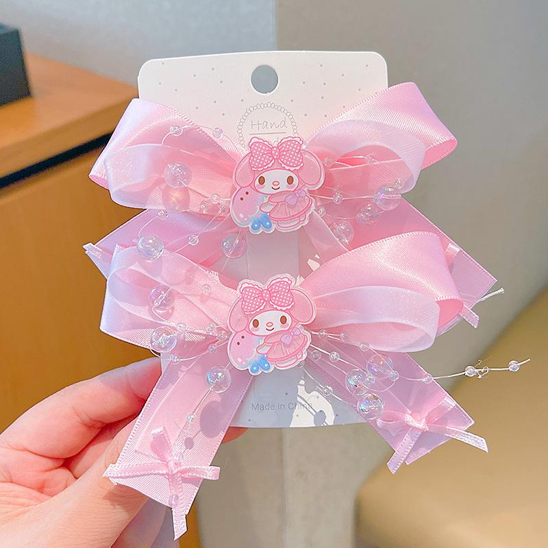 Kuromi Butterfly Hair Clips for Girls - 2025 New Cartoon Melody Side Clips