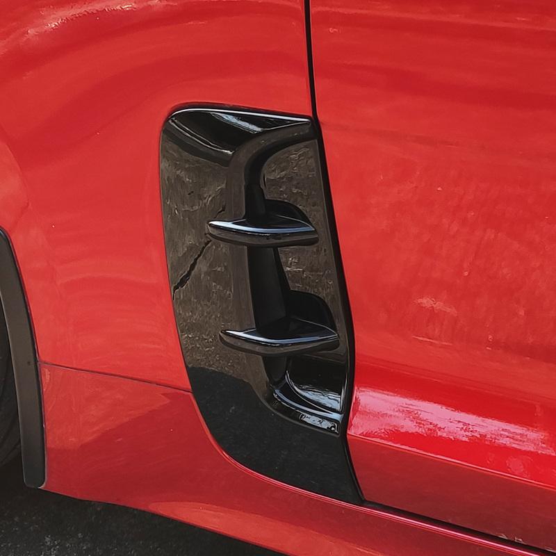 Car Front Door Fender Hole Grille Leaf Plate Air Outlet Decoration Cover Strip For Kia Stinger 2018-2023 Exterior Styling
