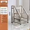 Movable Industrial Household Ladder with Wide Steps & Handrail - 3 or 4 Steps for Outdoor Use