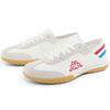 Kappa Fabric Suede Retro Running Shoes Non-Slip Wear-Resistant Low-Top Casual Shoes Unisex Sneakers White Red K0DX5BB03-012A