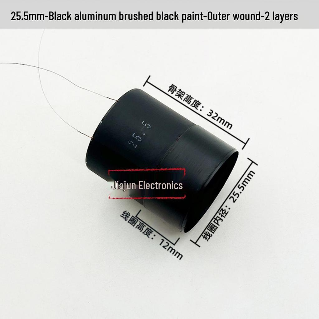 Black Aluminum Woofer Voice Coil Repair Kit - Core Wire: 25-125, Coil Sizes: 65.5mm, 75.5mm, 99.5mm