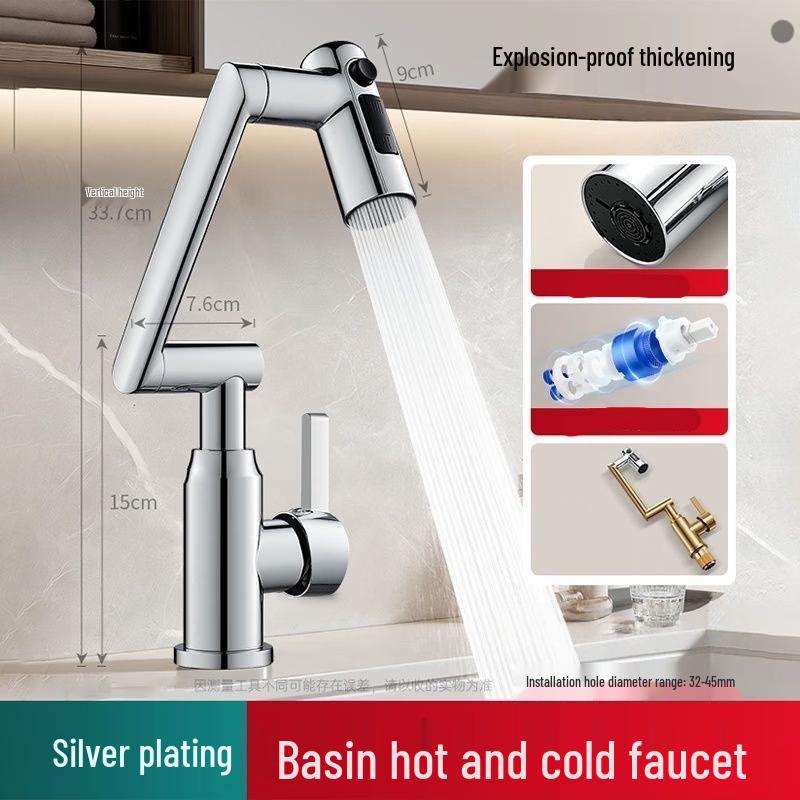 TLXT Universal Stainless Steel Washbasin Faucet