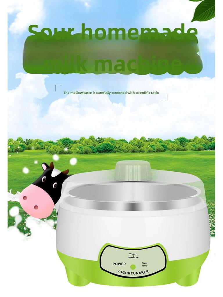Intelligent Mini Yogurt Maker: Automatic Stainless Steel Liner for Home Use