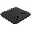 Deckszugangsluke Inspektionsabdeckung Anti-UV mit Schloss für Marineboot Schwarz 14,75 x 14,5in