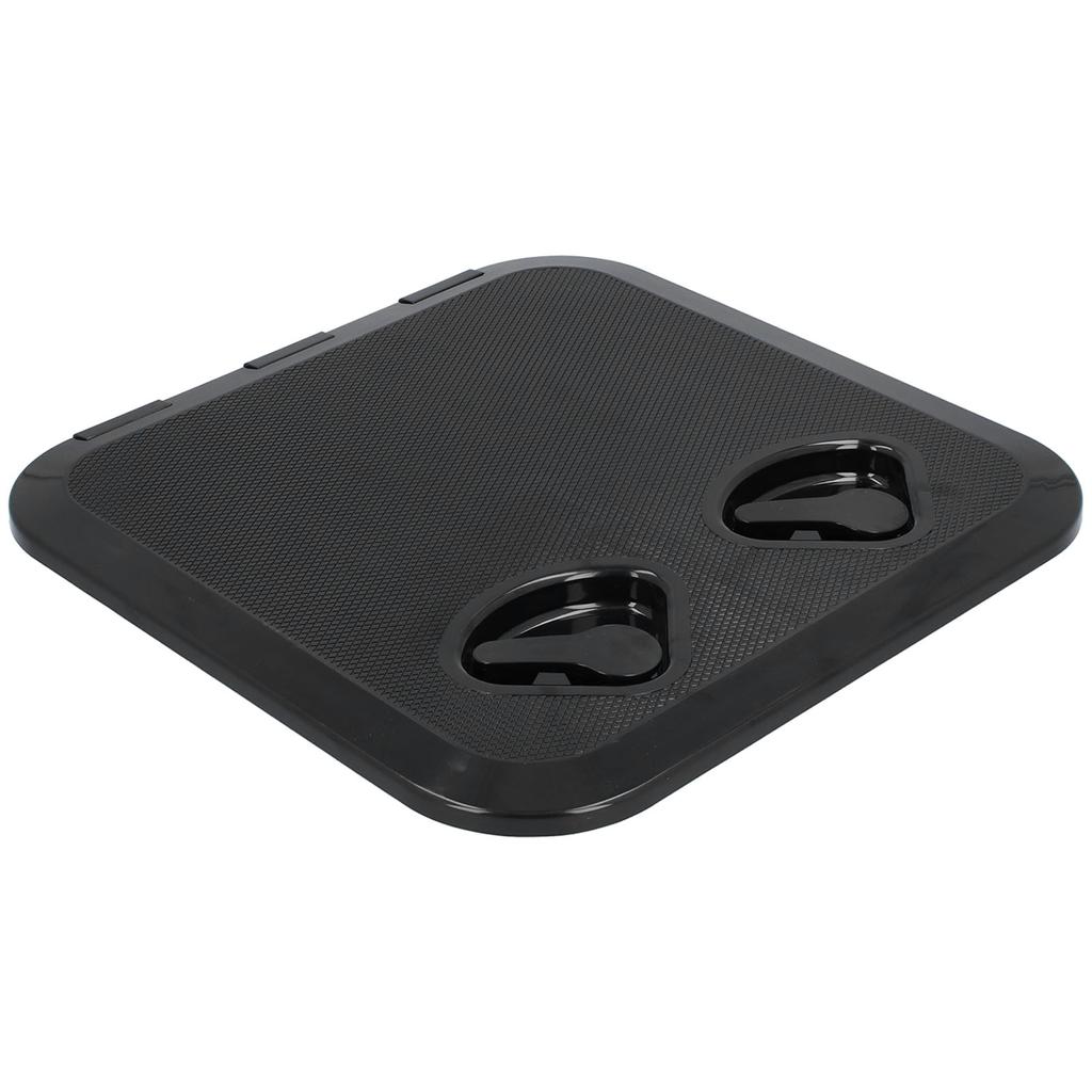 Deckszugangsluke Inspektionsabdeckung Anti-UV mit Schloss für Marineboot Schwarz 14,75 x 14,5in