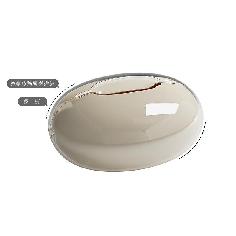 Creative Desktop Tissue Box Household High-end Art Tissue Box Living Room Tea Table Water Drop Paper Box Tissue Boxes