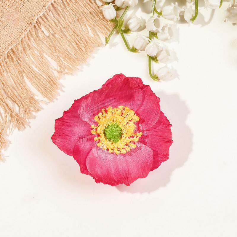 Fashion Bohemian Hibiscus Hair Clip for Women Hawaiian Flower Hairclip Girls Side Bangs Clip Beach Resort Egg Flower Hairpin