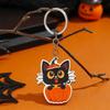 Bag Pendants Halloween Keychain Car Hanging Pumpkin Ghost Witch Hat Keychain   Party Gifts Jewelry