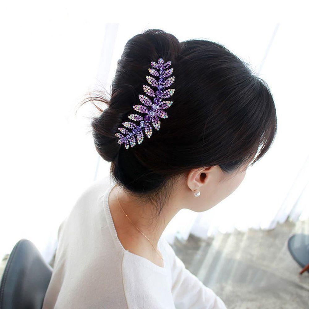 Elegant Hairpins For Girls Flower Leaves Women Hair Comb Hair Claws Korean Barrettes Hair Clips