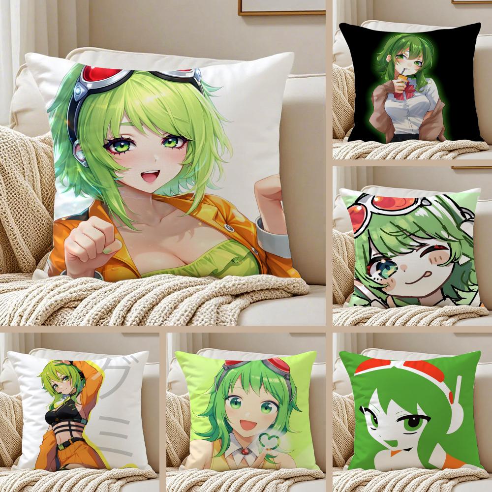 G-Gumi Megpoid Cushion Cover Pillowcase Anti-Dustmite Living Room Sofa Decor Cushion Room