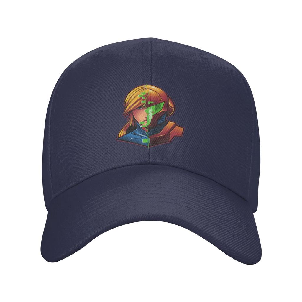 Fashion Cool Baseball Caps Trucker Hats Cowboy Peaked Cap Supre Metroid Logo Samus Action Game Sun Shade Hats for Game Lover