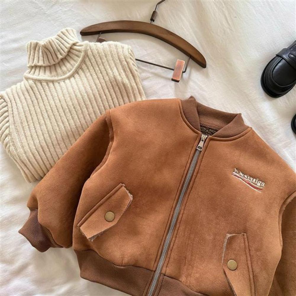 Autumn and Winter Children's Fleece Thick Warm Coat for Boys and Girls