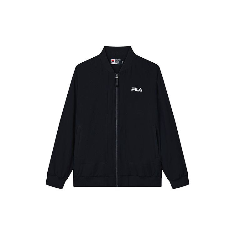 Fila Logo Print Loose Baseball Collar Woven Jacket Men Jacket Legendary-Blue F11M238706F-NV